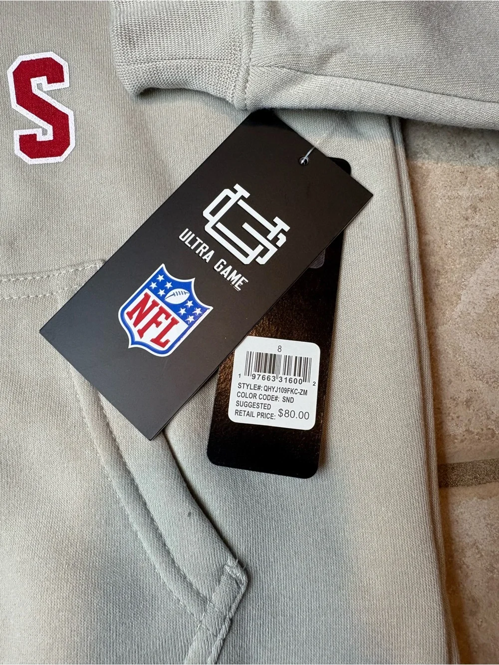 NEW WITH TAGS! $80 KC CHIEFS NFL Big Kid’s Hoodie - SZ 8